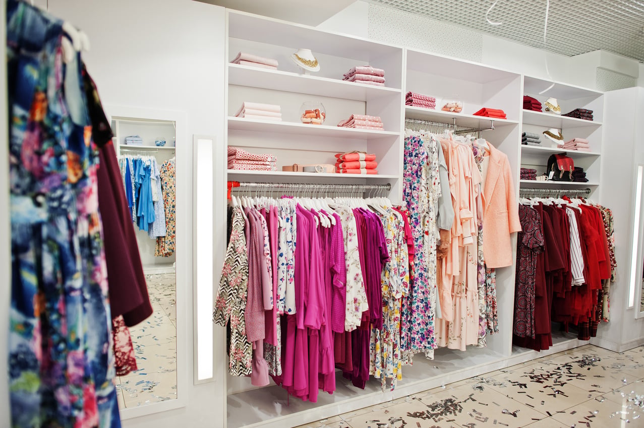 Female clothes store boutique